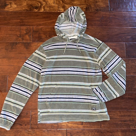 Billabong Flecker Diego Pullover Hoodie‎ Terry Beach Shirt Unisex Size Small - Picture 1 of 7